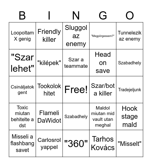 Awex bingo card2.0 Bingo Card