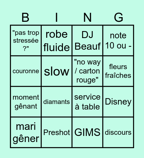 CACA Bingo Card