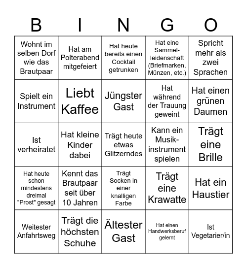 Katrin & Eric - 31.05.2025 Bingo Card