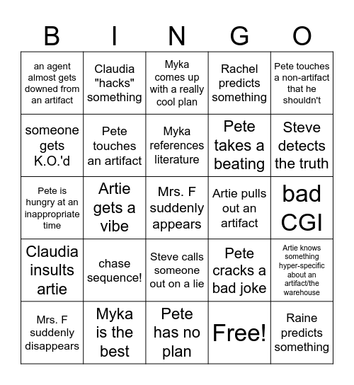 WH13 Bingo Card