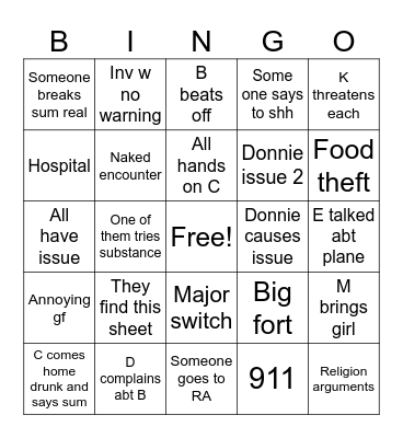 The dank boys 6 Bingo Card