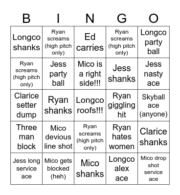 EGu Bingo Party Bingo Card