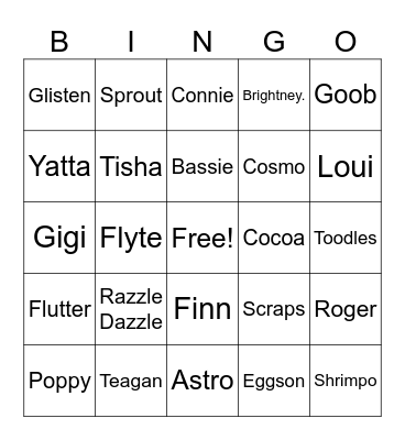 Eurovision Bingo Card