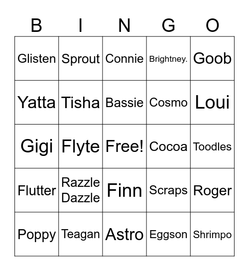 Eurovision Bingo Card