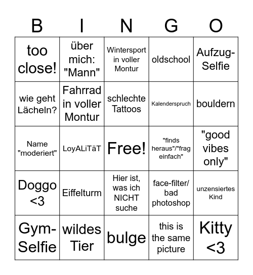 Worst of straight dating ü30 Bingo Card