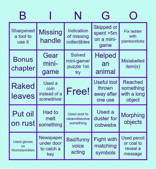 VampZoe - HOG Bingo Card