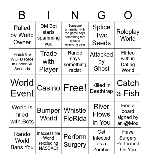 Growtopia Bingo! Bingo Card