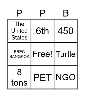 PRECIOUS PLASTIC BANGKOK Bingo Card