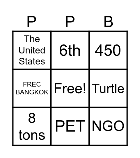 PRECIOUS PLASTIC BANGKOK Bingo Card