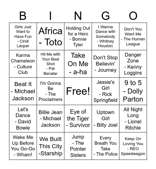Singo Bingo Card