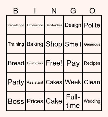 Listening Bingo Card