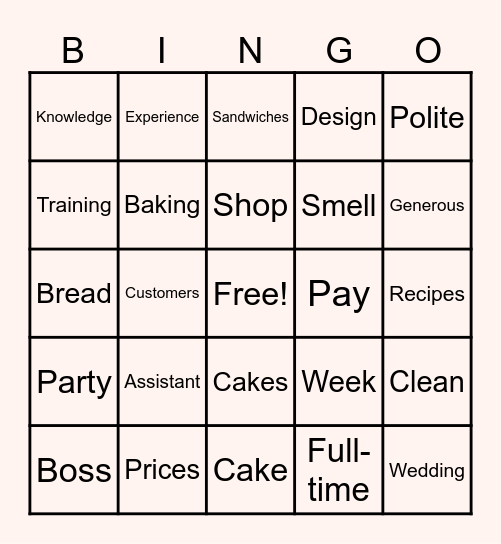 Listening Bingo Card
