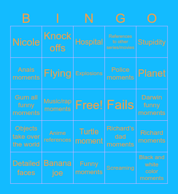 Gum all out of context Bingo Card