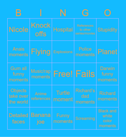 Gum all out of context Bingo Card
