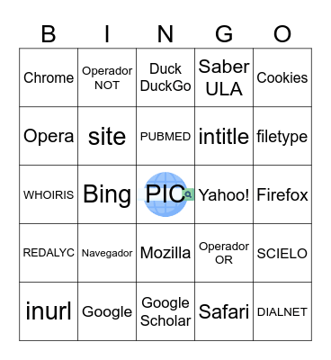 🎲 El Gran Bingo de las Herramientas de Búsqueda en Internet Bingo Card