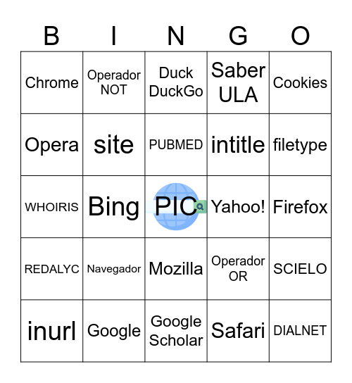 🎲 El Gran Bingo de las Herramientas de Búsqueda en Internet Bingo Card