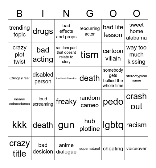 TT Bingo Card