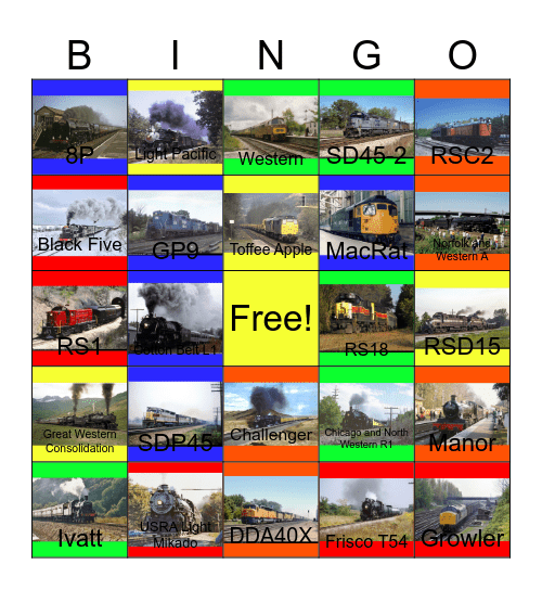 Railway Lines that I would wish to need the Restoration Guy's help one day Bingo Card