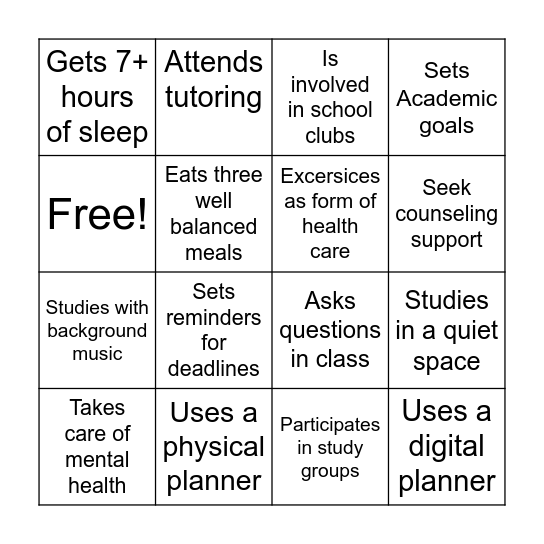 BINGO Card