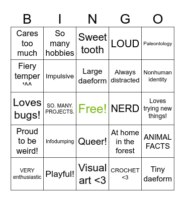 Mayfly Bingo Card