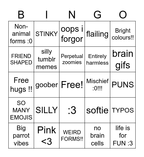 Aka Bingo !!! Bingo Card