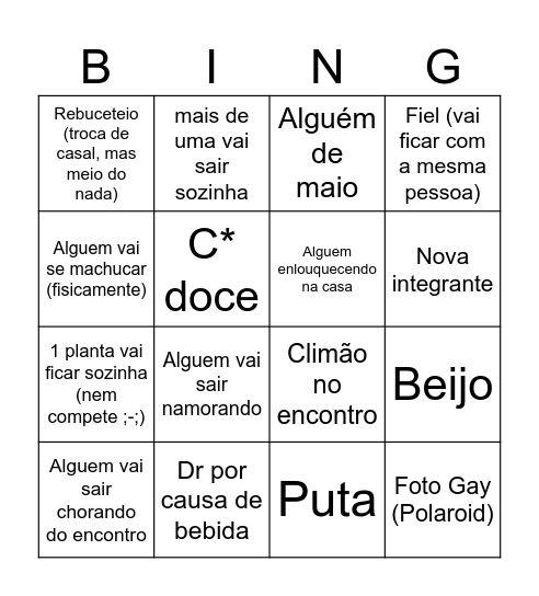 to get her Bingo Card