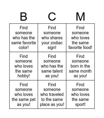 The Vibe Connection Challenge Bingo Card