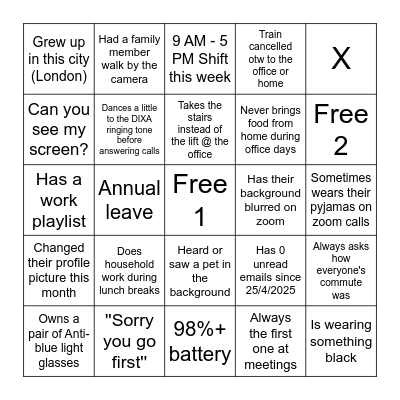 Anita's Coffee & Chat Bingo Card