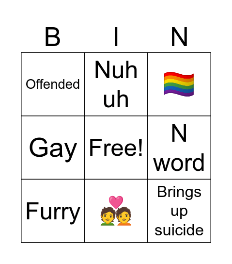 Offensive memes youtube shorts Bingo Card