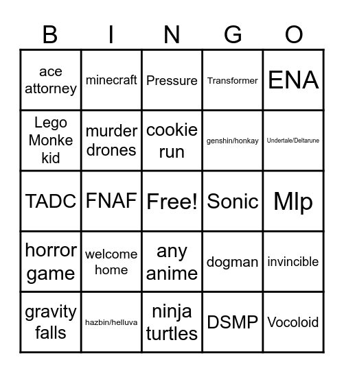 pony town fandom Bingo Card