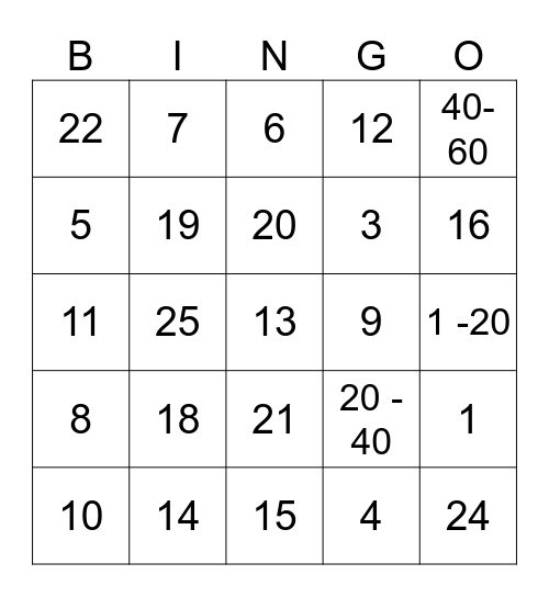Bingo Card