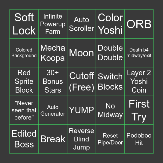 OLDCard Bingo Card