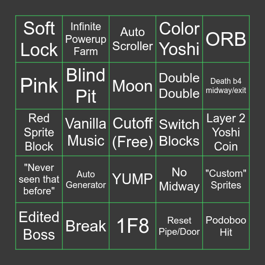 VLDCard Bingo Card
