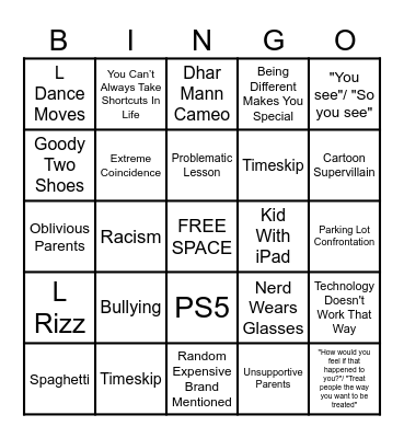 Dhar Mann Bingo V. Tinr Bingo Card