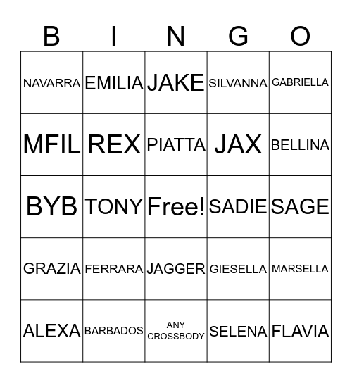 OCTOBER Bingo Card