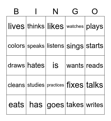 He/She/It Bingo Card