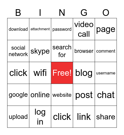 The Internet Bingo Card