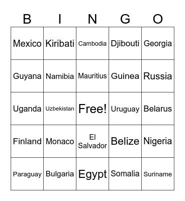 BINGO Card