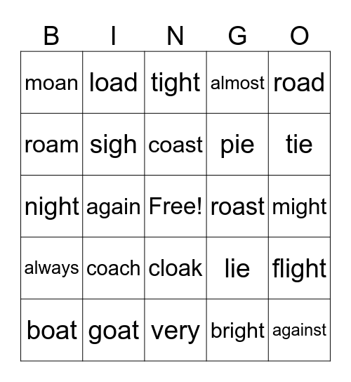 86 & 87 Bingo Card