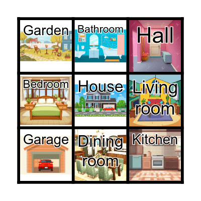 Parts of a house Bingo Card