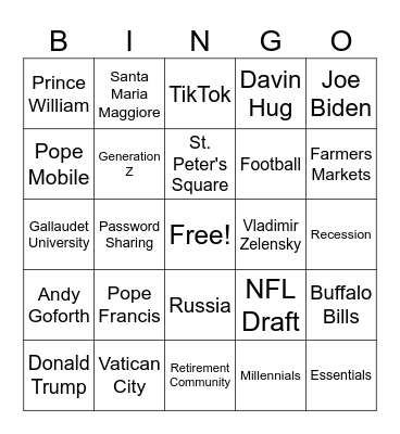 CNN 4/28/25 Bingo Card