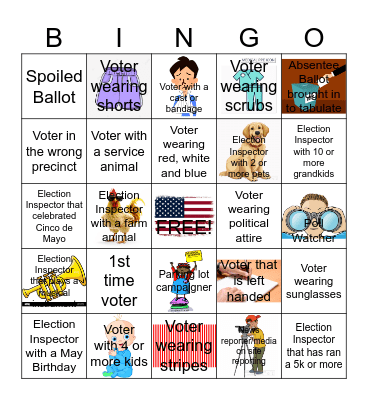Special Election Bingo Card