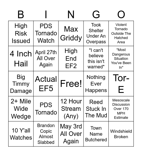 OUTLOOK BINGO Card