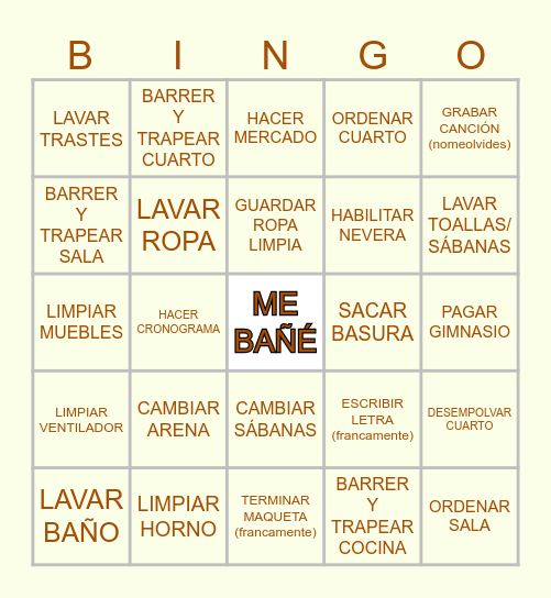 OCUPACIONES DE SID Bingo Card