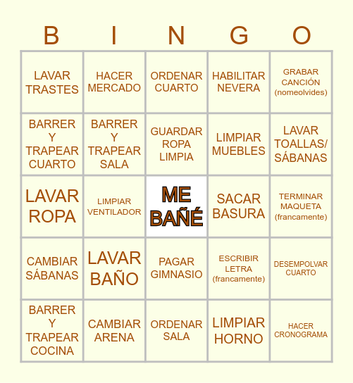OCUPACIONES DE SID Bingo Card