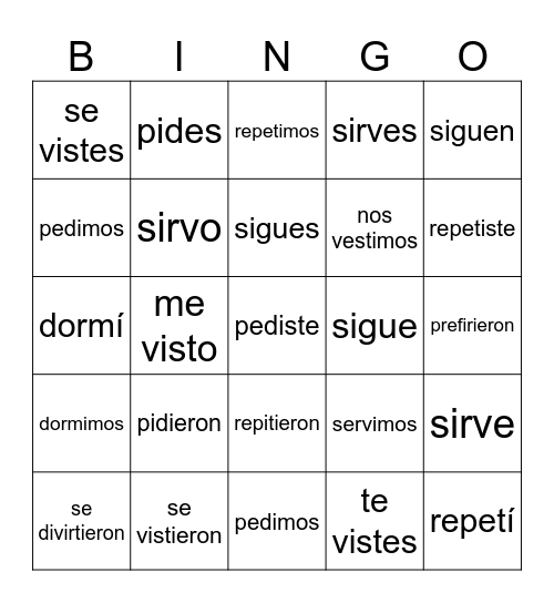 Chapter 14 Review Bingo Card