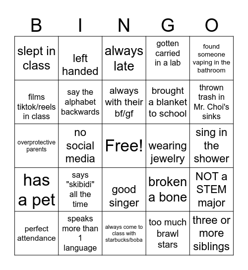 Bingo Card
