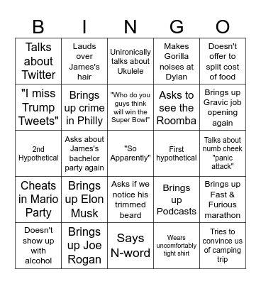 Alan Bingo Card