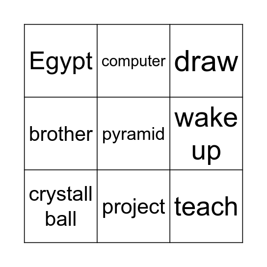 Let’s Play Bingo! Bingo Card