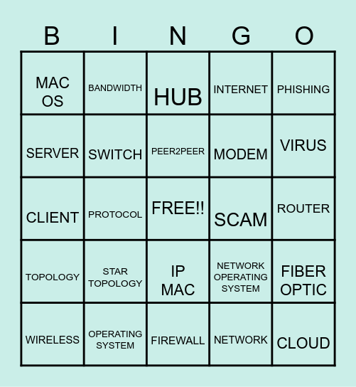Network Bingo Card